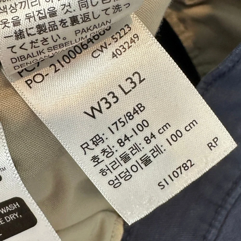 Levis XX Chino Pants Mens 33X32 Standard Taper Navy Blue Red Tab Casual Stretch